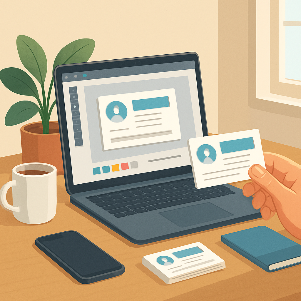 온라인으로 무료 명함 만들고 공유하는 방법 이미지