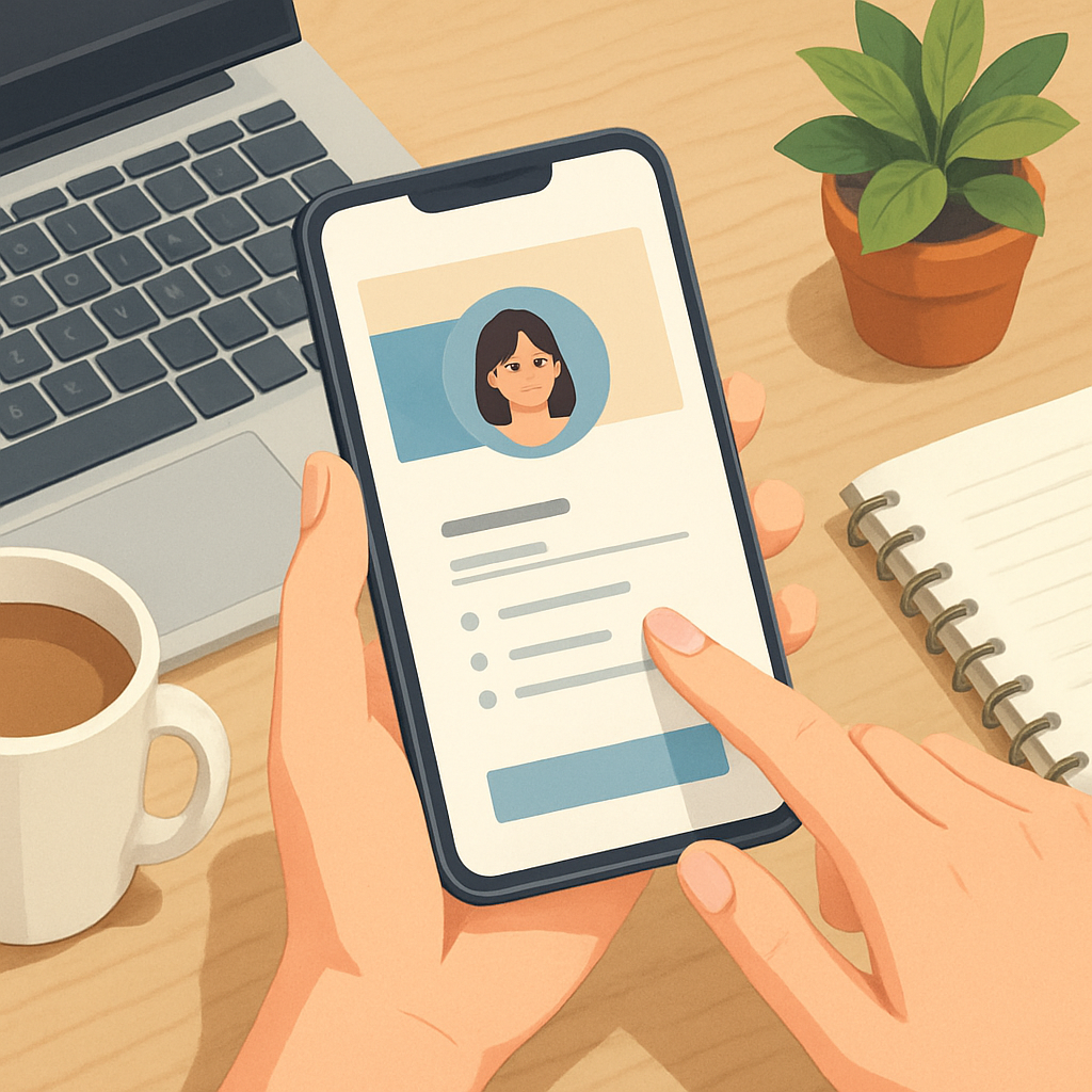 온라인에서 무료로 모바일 명함 제작하는 법 이미지