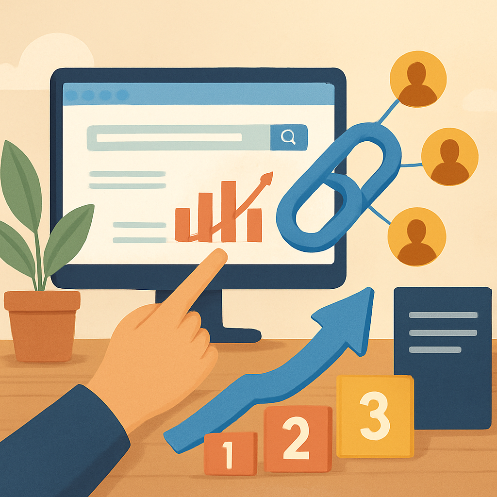 SEO 최적화를 위한 백링크 구축 단계 이미지