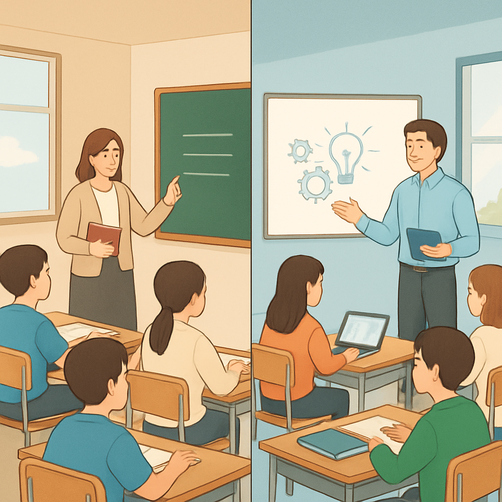 영재교육과정과 일반학교 커리큘럼 비교 이미지