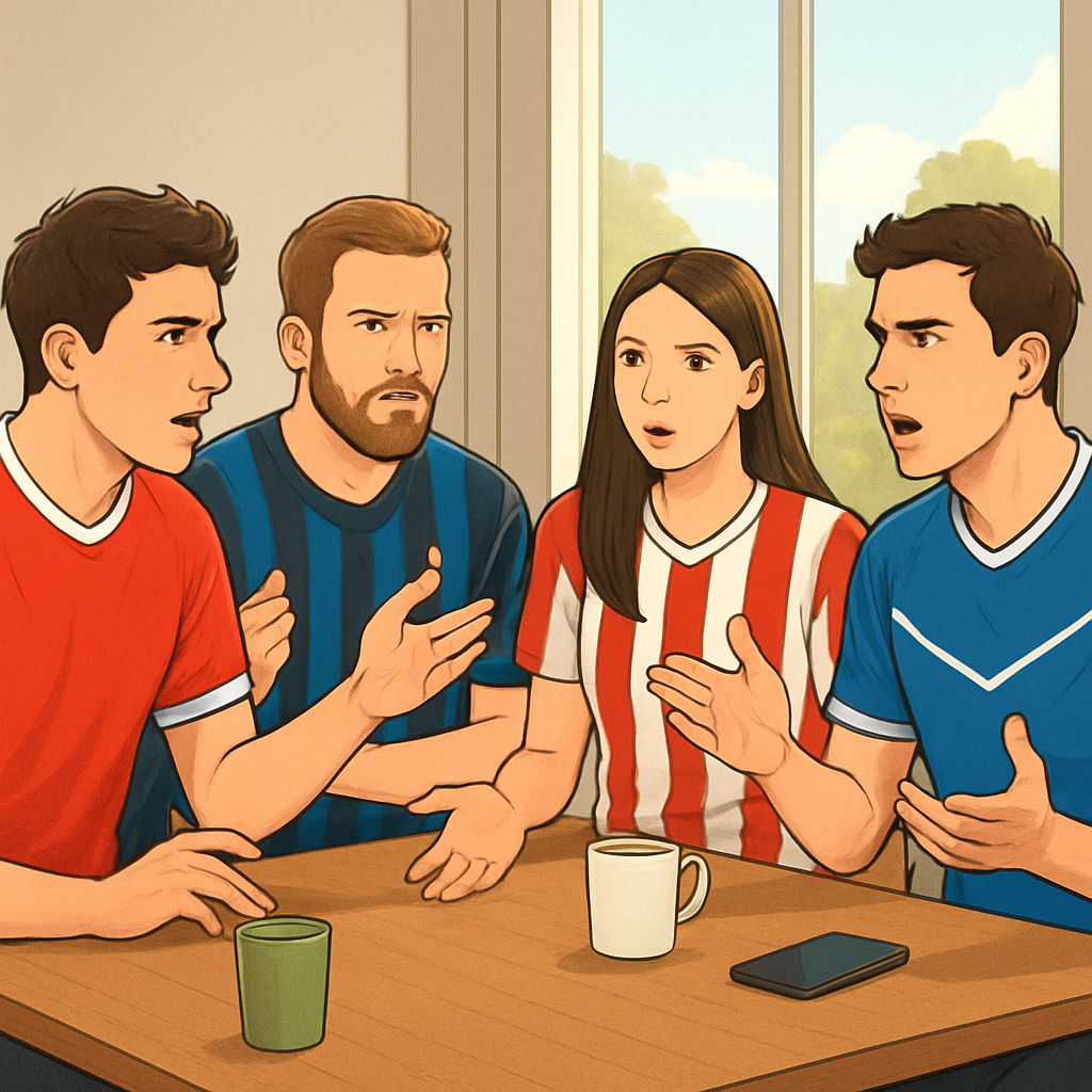 유명 축구 커뮤니티에서의 팬 토론 가이드 이미지